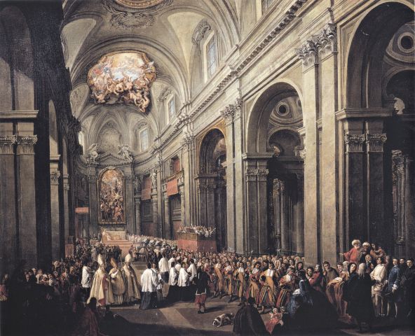 Giovanni Paolo Pannini, Consécration d'un cardinal dans la basilique des saints apostoliques